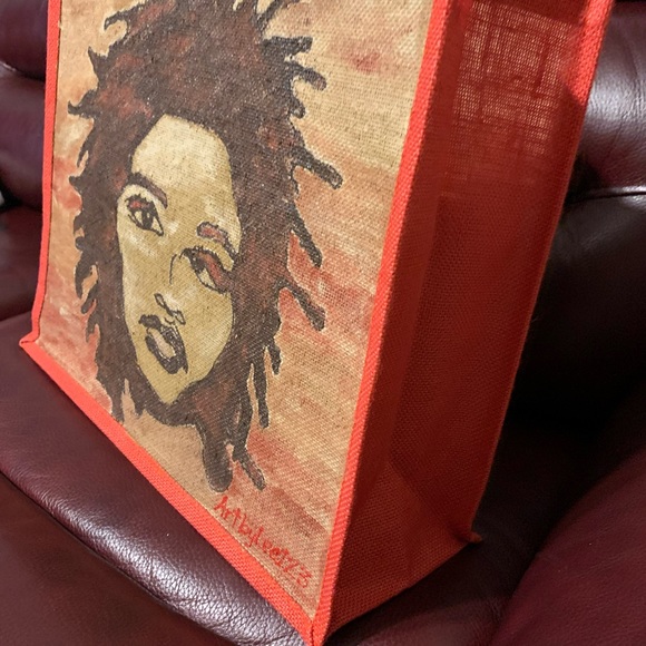 Burlap Tote Lauryn Hill Killing Me Softly With His Song” by Lee Artbylee123 - Picture 3 of 5